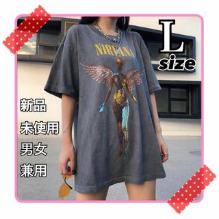 Tシャツ ★Nirvana ニルヴァーナ★ プリントバンド ロック系 グレー(Tシャツ(半袖/袖なし))