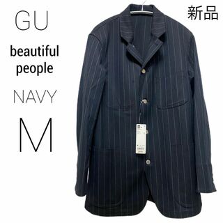 ジーユー(GU)の新品✨gu × beautiful people カバーオール ネイビー M(カバーオール)