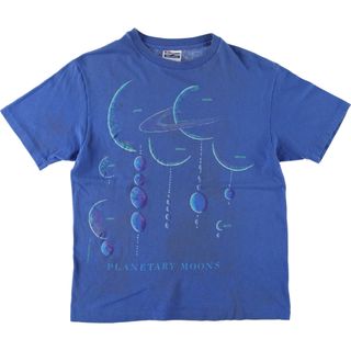 ヘインズ(Hanes)の古着 80年代 ヘインズ Hanes 宇宙柄 惑星柄 プリントTシャツ USA製 レディースL ヴィンテージ /eaa441198(Tシャツ(半袖/袖なし))