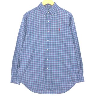 ラルフローレン(Ralph Lauren)の古着 ラルフローレン Ralph Lauren CLASSIC FIT 長袖 ボタンダウンチェックシャツ メンズM /eaa441415(シャツ)