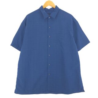 古着 VAN HEUSEN チェック柄 半袖 レーヨンシャツ メンズXL /eaa441478(シャツ)