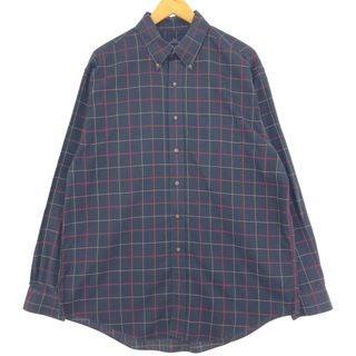 ブルックスブラザース(Brooks Brothers)の古着 ブルックスブラザーズ Brooks Brothers 346 長袖 ボタンダウンチェックシャツ メンズL /eaa441802(シャツ)