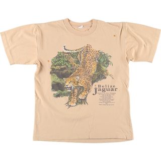 古着 90年代 ADVANCE TEE'S レオパード柄 ヒョウ柄アニマルTシャツ メンズM ヴィンテージ /eaa430234(Tシャツ/カットソー(半袖/袖なし))