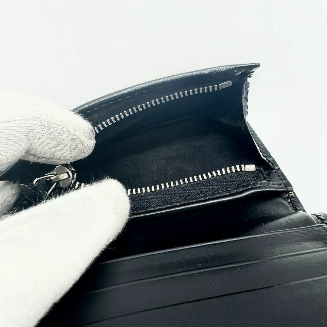 Gucci(グッチ)の【超美品✨】グッチ 二つ折り財布 GGシマ ドリアン インターロッキング 黒 レディースのファッション小物(財布)の商品写真