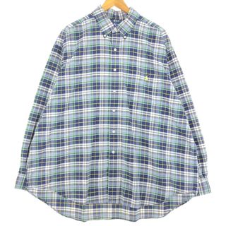 ラルフローレン(Ralph Lauren)の古着 ラルフローレン Ralph Lauren BIG SHIRT 長袖 ボタンダウンチェックシャツ メンズXL /eaa441419(シャツ)