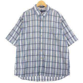 古着 VAN HEUSEN 半袖 コットン チェックシャツ メンズXL /eaa441482(シャツ)