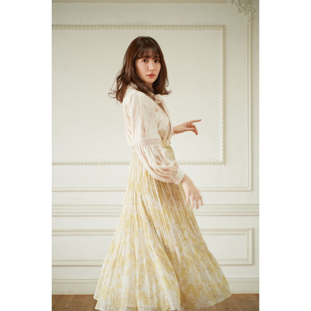 Pleated Chiffon Long Skirt mimosa レディースのスカート(ロングスカート)の商品写真