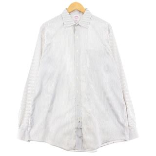 ブルックスブラザース(Brooks Brothers)の古着 ブルックスブラザーズ Brooks Brothers Est.1818 ワイドカラー 長袖 コットンストライプシャツ メンズL 長袖 /eaa441815(シャツ)