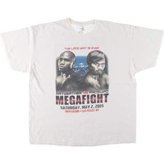 古着 ギルダン GILDAN MAYWEATHER VS PACQUIAO メイウェザー パッキャオ ボクシング スポーツプリントTシャツ メンズXXL 半袖 /eaa445294(Tシャツ/カットソー(半袖/袖なし))