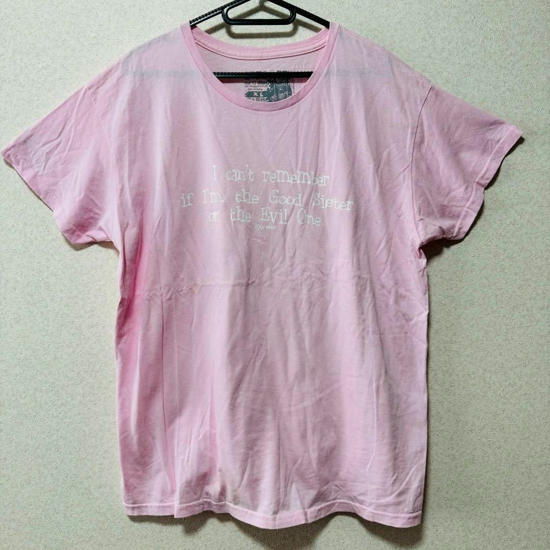 【大人気】半袖Tシャツ プリントTシャツ カジュアルシャツ ピンク 男女兼用 レディースのトップス(Tシャツ(半袖/袖なし))の商品写真