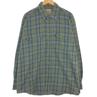 ウールリッチ(WOOLRICH)の古着 00年代 ウールリッチ WOOLRICH 長袖 フランネルチェックシャツ メンズXL /eaa433962(シャツ)