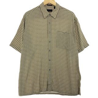 古着 VAN HEUSEN 総柄 半袖 レーヨンシャツ メンズXL /eaa441496(シャツ)