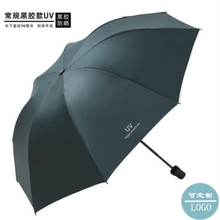 【雨天晴天兼用】折り畳み傘 /UV日傘 (ダークグリーン)(傘)