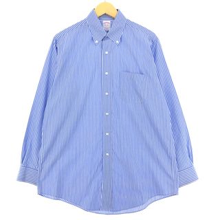 ブルックスブラザース(Brooks Brothers)の古着 ブルックスブラザーズ Brooks Brothers Est.1818 長袖 ボタンダウンストライプシャツ メンズM /eaa441821(シャツ)