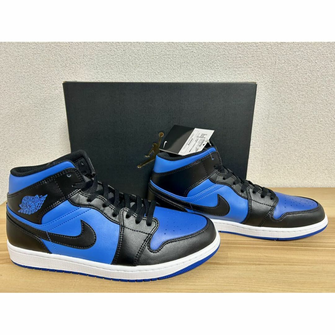 NIKE(ナイキ)のナイキ エア ジョーダン 1 MID 29.5㎝ 新品 ブラック/ブルー メンズの靴/シューズ(スニーカー)の商品写真