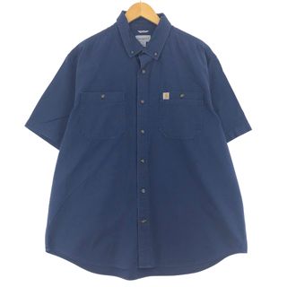 カーハート(carhartt)の古着 カーハート Carhartt 半袖 ボタンダウン ワークシャツ メンズXL /eaa441892(シャツ)