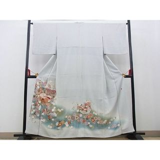 平和屋野田店■豪華色留袖　作家物　駒刺繍　吉祥松花文　暈し染め　金彩　逸品　BAAC3176kg(着物)