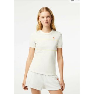 LACOSTE - LACOSTE メイド・イン・フランス 鹿の子地Tシャツ ラコステ トップス カ