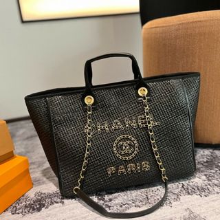 シャネル(CHANEL)のシャネル キャンバス ビーチバッグ ショッピングバッグ(ロングワンピース/マキシワンピース)