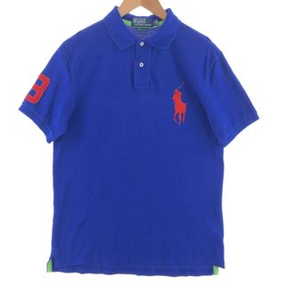 ラルフローレン(Ralph Lauren)の古着 ラルフローレン Ralph Lauren POLO by Ralph Lauren SLIM FIT ビッグポニー 半袖 ポロシャツ メンズL /eaa382161(ポロシャツ)