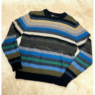 Paul Smith - P.S Paul Smith L ウールボーダーニット マルチカラー モヘア