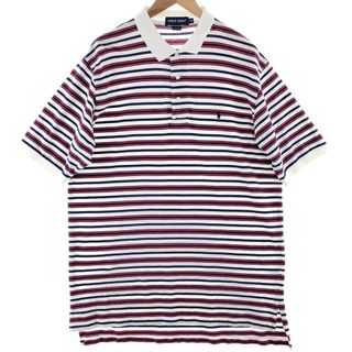 ラルフローレン(Ralph Lauren)の古着 ラルフローレン Ralph Lauren POLO GOLF Ralph Lauren 半袖 ボーダー ポロシャツ メンズXL /eaa382026(ポロシャツ)