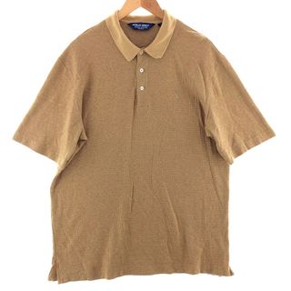 ラルフローレン(Ralph Lauren)の古着 ラルフローレン Ralph Lauren POLO GOLF Ralph Lauren 千鳥格子柄 半袖 チェック ポロシャツ メンズL /eaa382035(ポロシャツ)