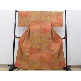 平和屋野田店■上質な小紋　草葉文　暈し染め　逸品　BAAC3172kg(着物)