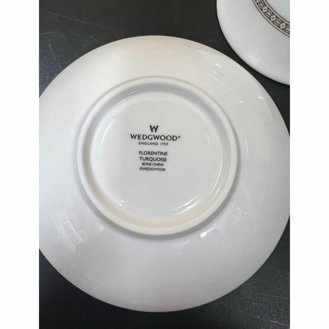 WEDGWOOD(ウェッジウッド)の【未使用】ウェッジウッド☆フロレンティーン☆ターコイズ☆カップ&ソーサー☆ペア インテリア/住まい/日用品のキッチン/食器(食器)の商品写真