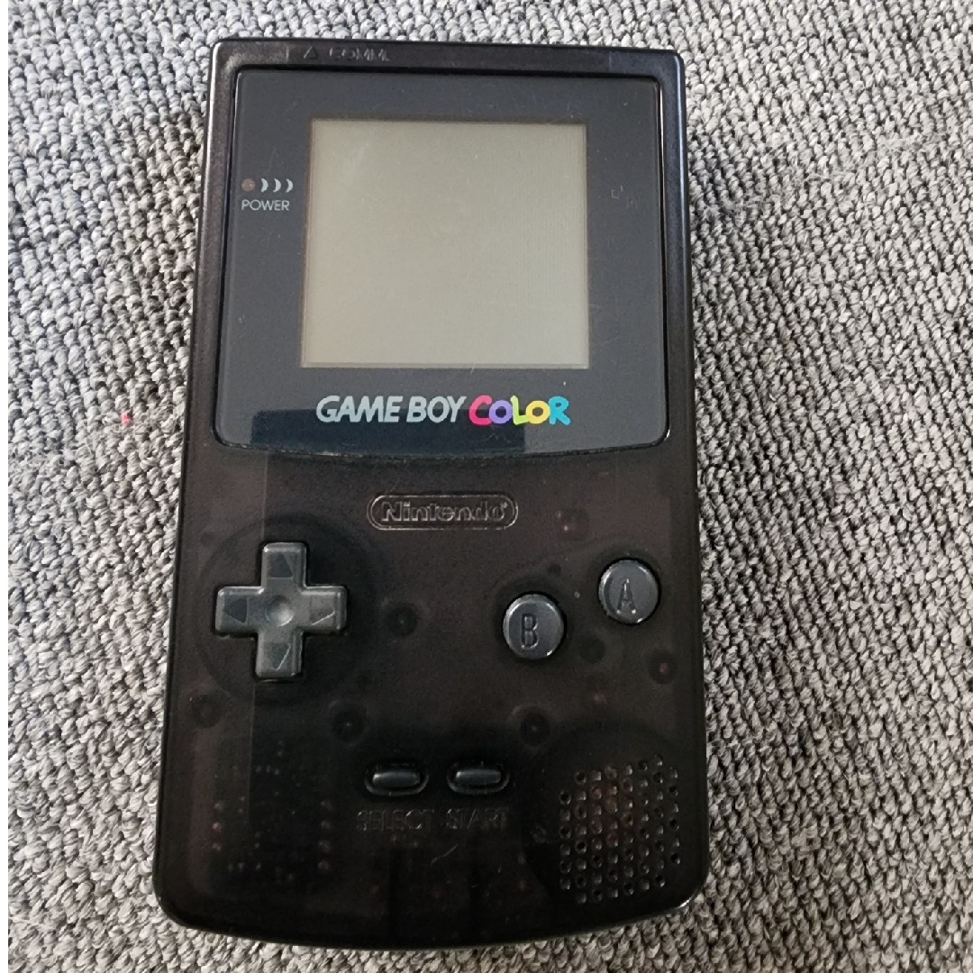 ゲームボーイカラースケルトンブラック中古品 エンタメ/ホビーのゲームソフト/ゲーム機本体(携帯用ゲーム機本体)の商品写真