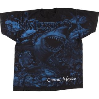 古着 大判プリント 魚柄 アニマルTシャツ メンズXL ヴィンテージ /eaa411659(Tシャツ/カットソー(半袖/袖なし))