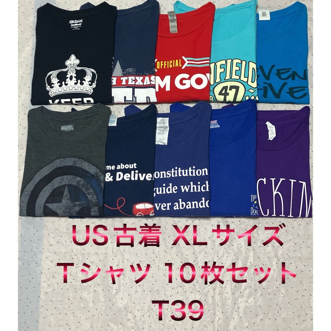 Hanes(ヘインズ)のアメリカ古着 XLsize Tシャツ 10枚セット まとめ売り 超特価！ メンズのトップス(Tシャツ/カットソー(半袖/袖なし))の商品写真