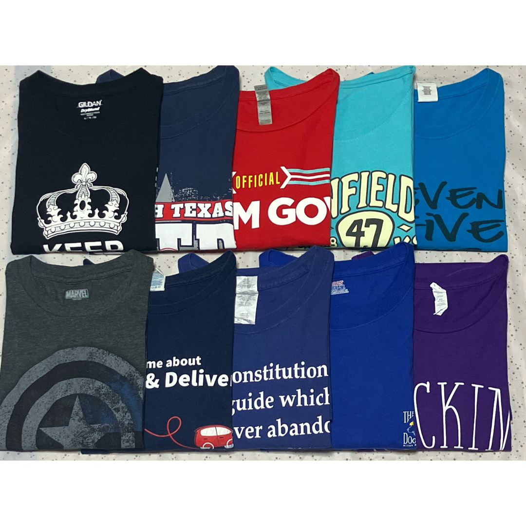 Hanes(ヘインズ)のアメリカ古着 XLsize Tシャツ 10枚セット まとめ売り 超特価！ メンズのトップス(Tシャツ/カットソー(半袖/袖なし))の商品写真