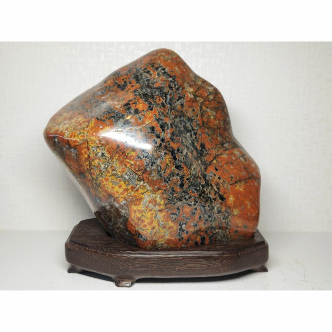 桜石 6.4kg 鑑賞石 孔雀石 赤石 原石 紋石 碧玉 自然石 水石