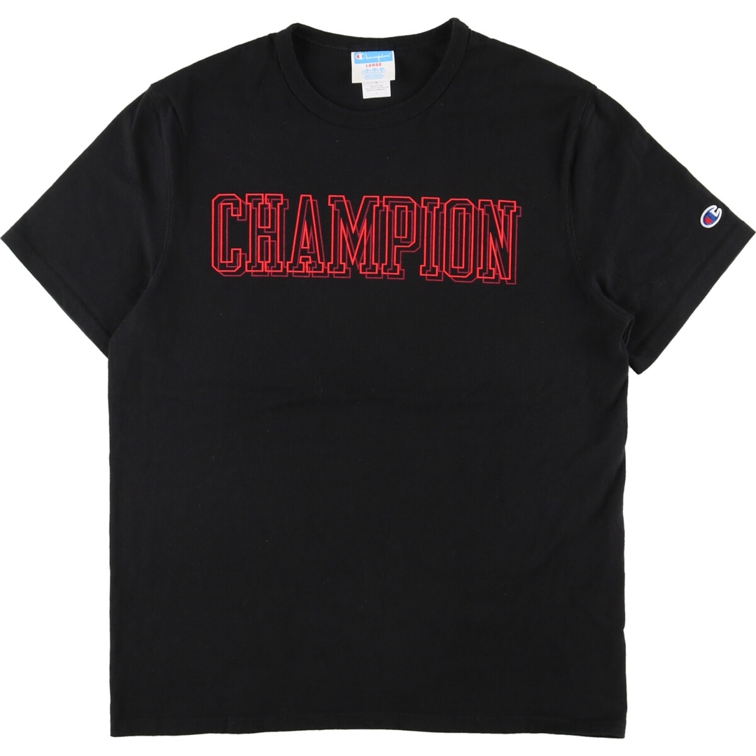 Champion(チャンピオン)の古着 チャンピオン Champion ロゴTシャツ メンズL /eaa432394 メンズのトップス(Tシャツ/カットソー(半袖/袖なし))の商品写真