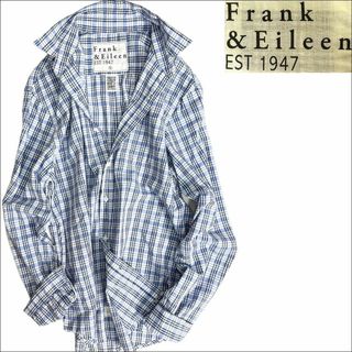 フランクアンドアイリーン(Frank&Eileen)のJ7420 美品 フランク&アイリーン LUKE チェック柄シャツ ブルー S(シャツ)