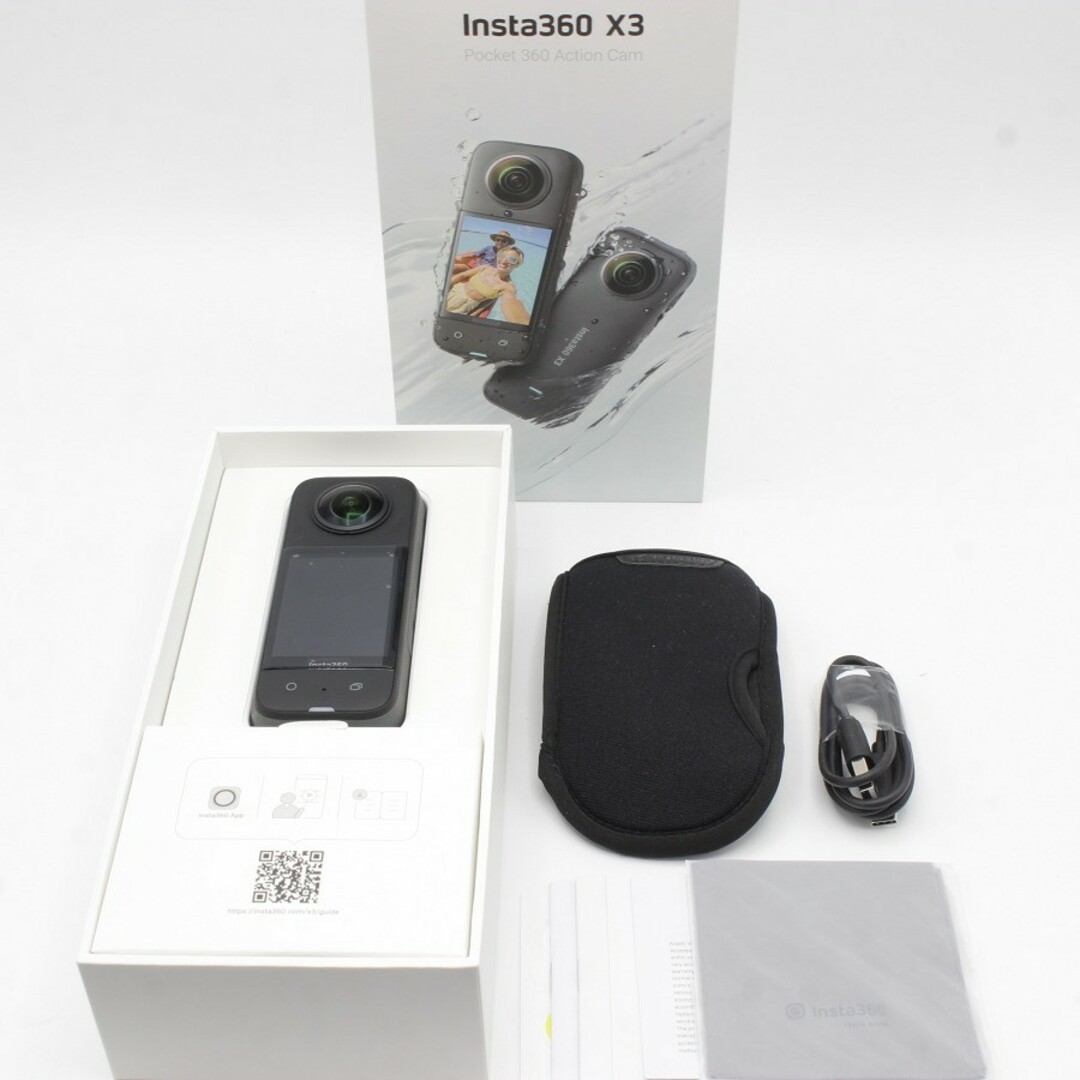 【美品】Insta360 X3 CINSAAQ/B 360度カメラ 全天球 インスタ360 パノラマ 本体 スマホ/家電/カメラのカメラ(その他)の商品写真