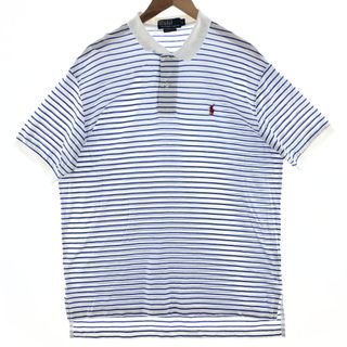 ラルフローレン(Ralph Lauren)の古着 ラルフローレン Ralph Lauren POLO by Ralph Lauren 半袖 ボーダー ポロシャツ メンズL /eaa382076(ポロシャツ)