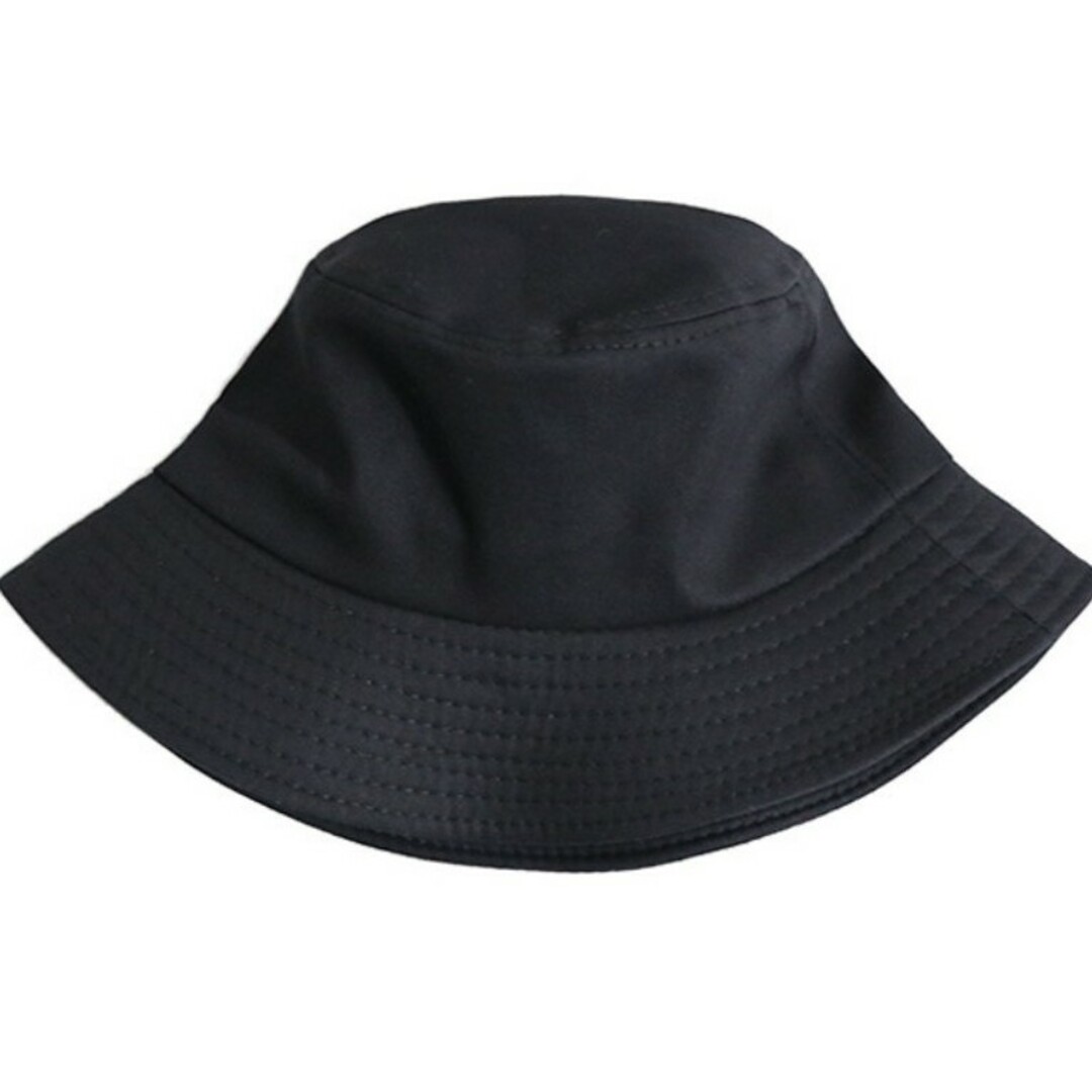 レディース ハット 黒 おしゃれ 無地 バケットハット 安い 紫外線 新品 レディースの帽子(ハット)の商品写真