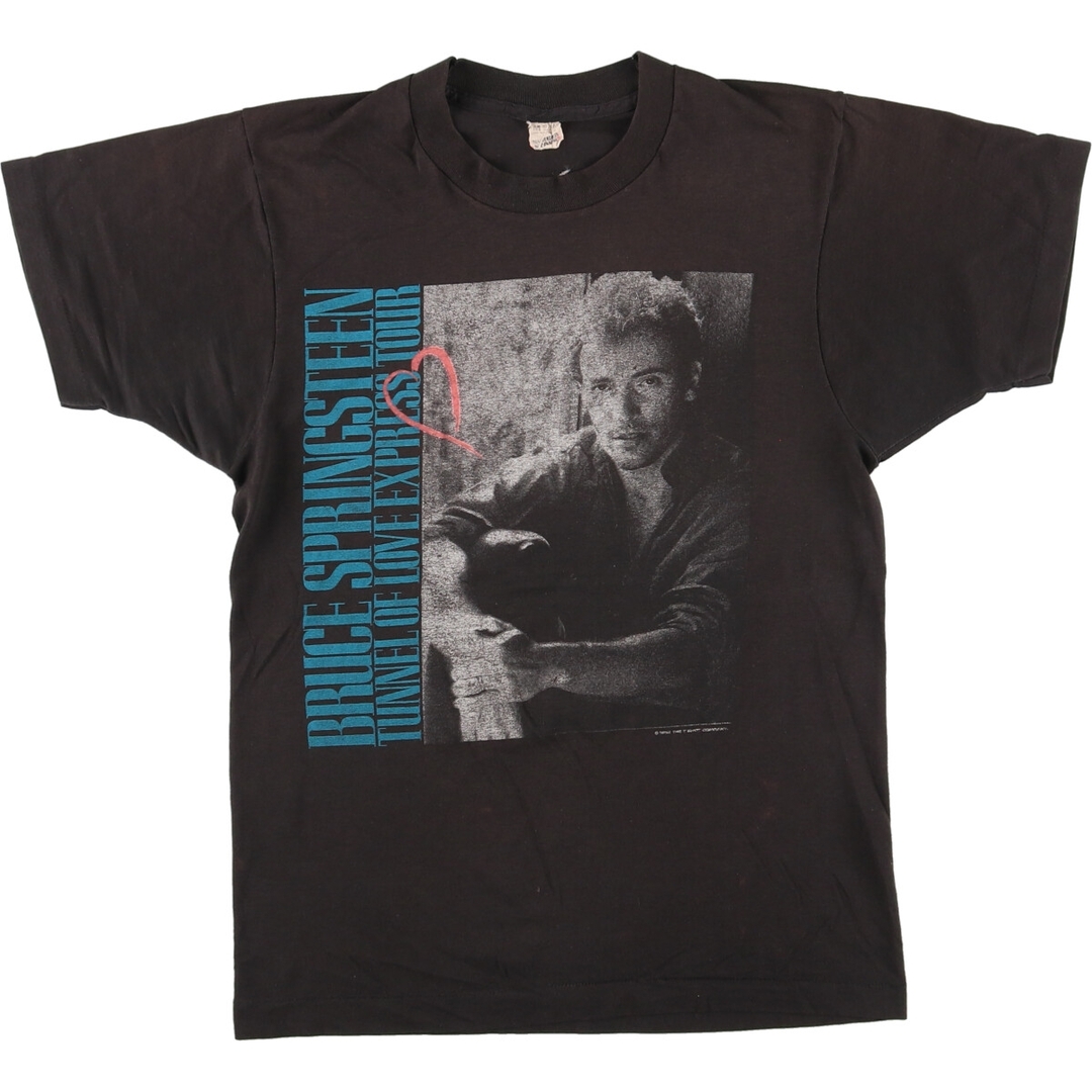 SCREEN STARS(スクリーンスターズ)の古着 スクリーンスターズ SCREEN STARS BRUCE SPRINGSTEEN TUNNEL OF LOVE EXPRESS TOUR ブルーススプリングスティーン バンドTシャツ バンT USA製 メンズXS /eaa440645 メンズのトップス(Tシャツ/カットソー(半袖/袖なし))の商品写真