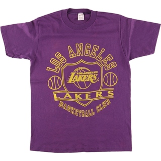 古着 70~80年代 スポーツウェア SPORT WEAR NBA LOS ANGELES LAKERS ロサンゼルスレイカーズ スポーツTシャツ USA製 メンズM ヴィンテージ /eaa320894(Tシャツ/カットソー(半袖/袖なし))