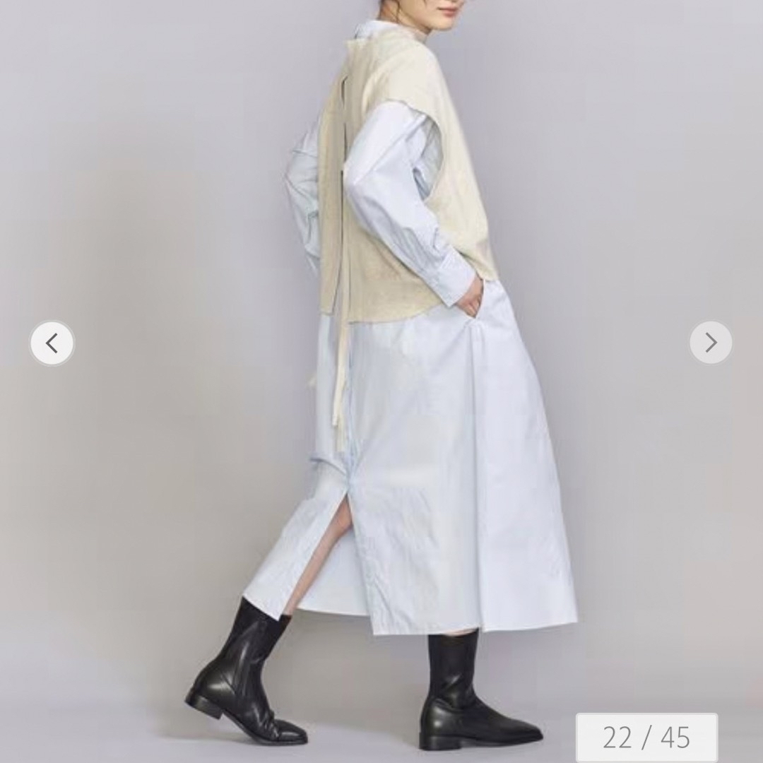 BEAUTY&YOUTH UNITED ARROWS(ビューティアンドユースユナイテッドアローズ)の新品 定価2.2万円 ロングワンピース ベスト セットアップ シャツワンピース レディースのワンピース(ロングワンピース/マキシワンピース)の商品写真