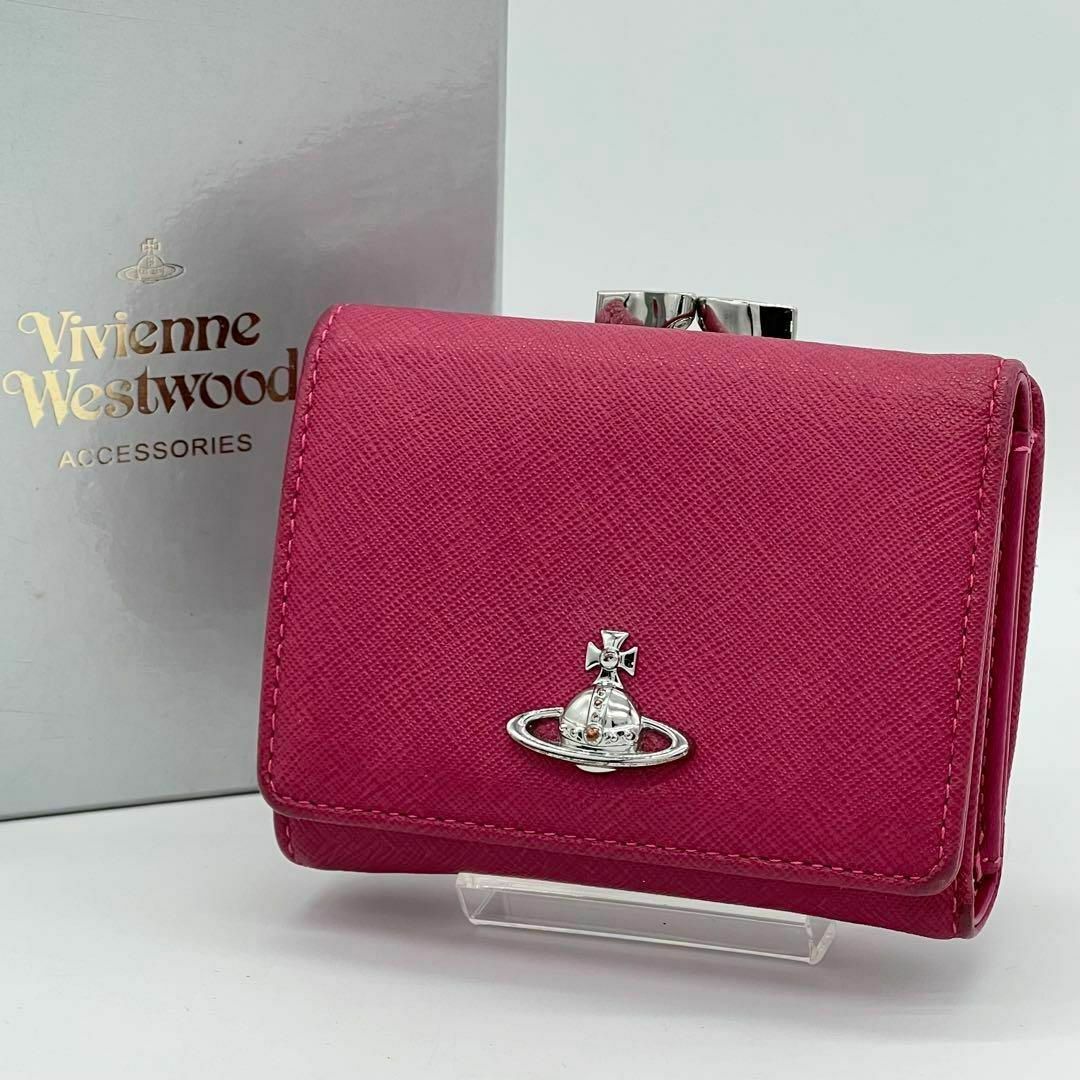 Vivienne Westwood(ヴィヴィアンウエストウッド)の✨️美品✨️VivienneWestwood 三つ折財布 がま口財布 ボルドー レディースのファッション小物(財布)の商品写真