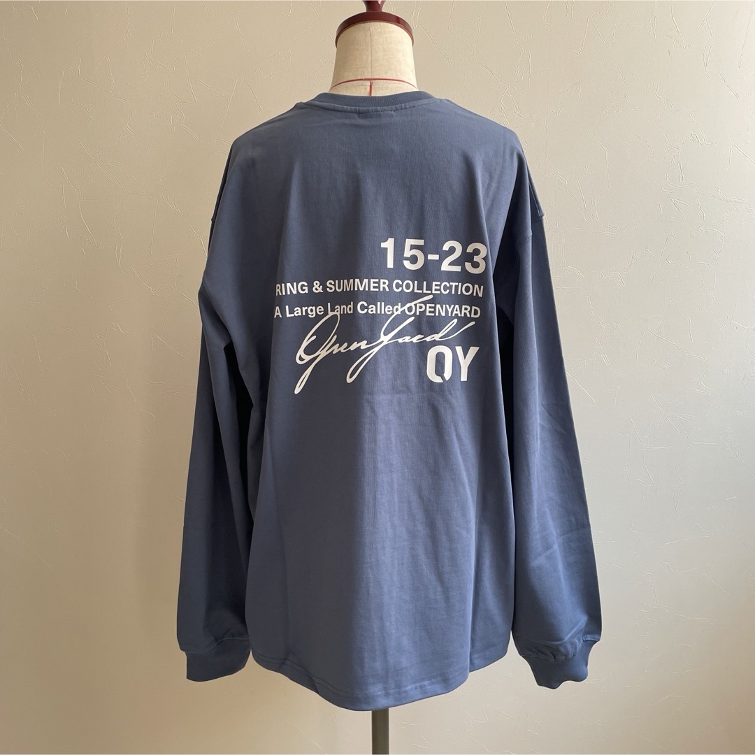 OY(オーワイ)の【OY/オーワイ】韓国 長袖Tシャツ　ブルー　Lサイズ メンズのトップス(Tシャツ/カットソー(七分/長袖))の商品写真