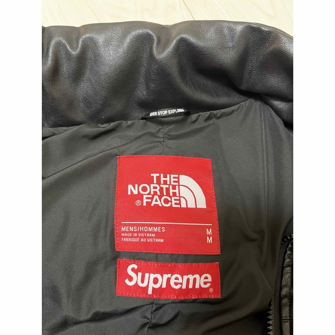 Supreme × the north faceレザーヌプシ Mサイズ メンズのジャケット/アウター(ダウンジャケット)の商品写真