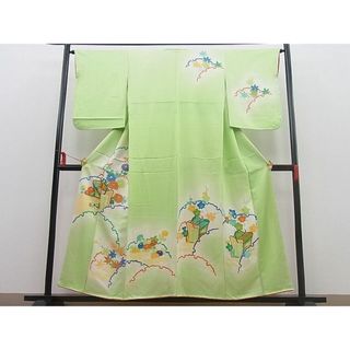 平和屋野田店■訪問着　御所車菊花文　暈し染め　金彩　逸品　BAAC6787mz(着物)