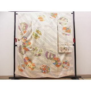 平和屋野田店■豪華振袖　駒刺繍　熨斗吉祥花丸文　金彩　逸品　BAAC2487sa(振袖)