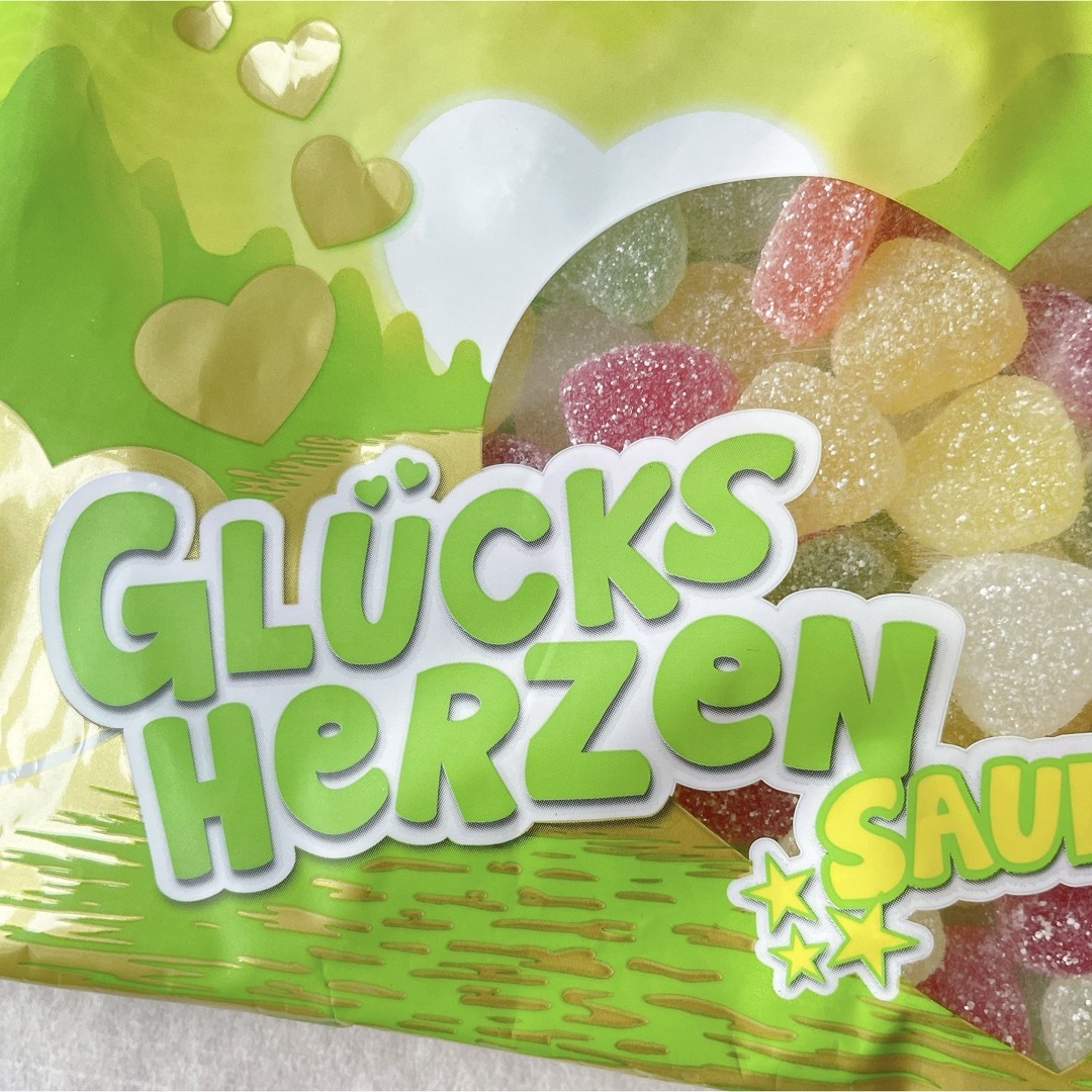 Katjes【日本未販売】Glücksherzen SAUER 250g 大容量 食品/飲料/酒の食品(菓子/デザート)の商品写真