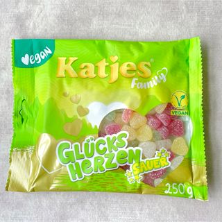 Katjes【日本未販売】Glücksherzen SAUER 250g 大容量(菓子/デザート)