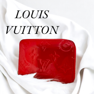 ルイヴィトン(LOUIS VUITTON)のルイヴィトン コインパース ヴェルニ ジッピー スリーズ 財布 レッド 赤(コインケース)
